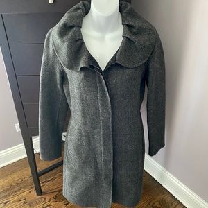 Like New Cynthia Rowley Dark Gray Wool Stylish Coat, Size M